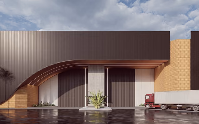 Render exterior de Bodegas Arandas en Arandas, Jalisco